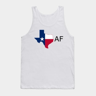 Texas Flag State Outline AF (black) Tank Top